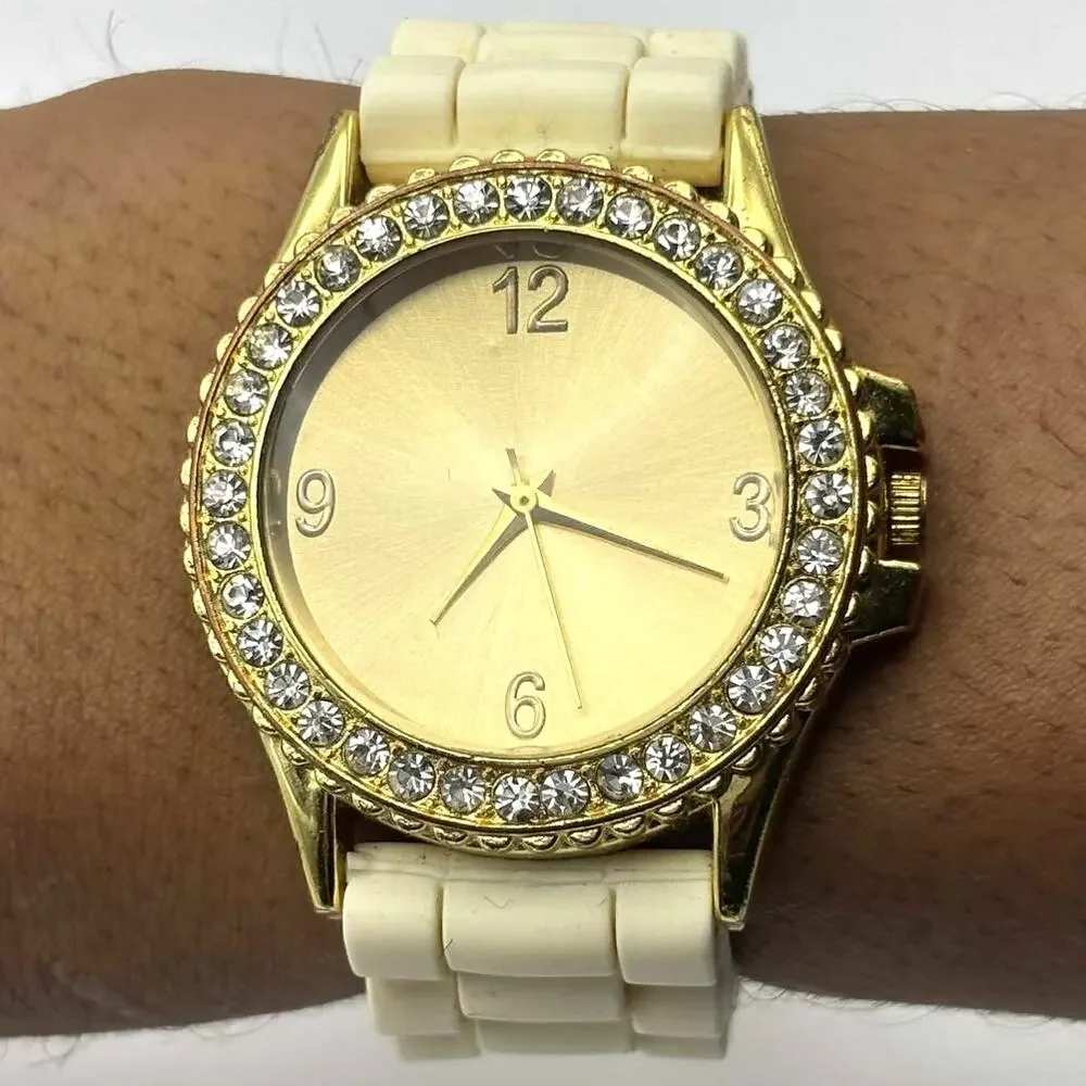 Gold & Cream Men's Watch